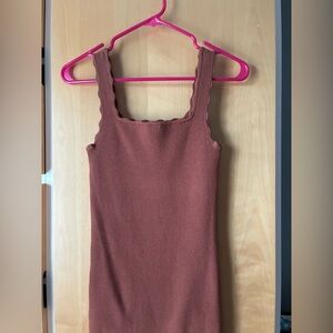 Wilfred Scalloped Edge Ribbed Dress